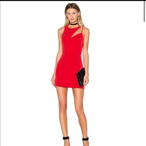 NBD x Naven Twins Cut The Line Bodycon Dress in Ruby size XS Revolve